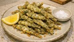 衣は天ぷら粉+青のりだけ。わかさぎの磯辺揚げをサクッと手軽に