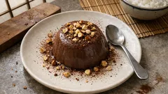 柿とココアだけで作る、冷やすだけの柿ブディーノ(プリン風デザート)