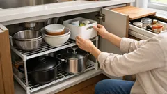 シンク下収納が激変する、ラックで縦に2〜3段を作る整え方