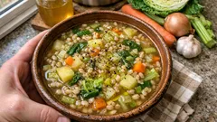 ぷちぷち食感がクセになる、ズッパ・ディ・ファッロ（スペルト小麦の具だくさんスープ）の作り方