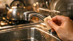 蛇口の水垢が一瞬でスッキリ?クッキングシートで磨く簡単掃除術