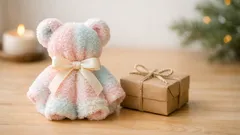 ハンカチでクマ型ラッピングを作る5ステップ 時間がない日の簡単ギフト包み