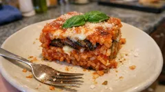 なす×トマト×モッツァレラを重ねて焼くだけ：パルミジャーナ風ライスのオーブン焼き