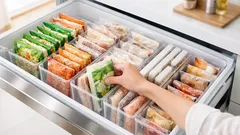 冷凍庫の「立てて収納」で見える化するコツ｜セリアの便利グッズで食品ロスを減らす