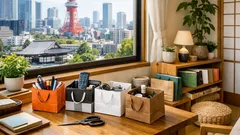 捨てられない紙袋がハサミ1つで収納ボックスに変わる簡単アイデア