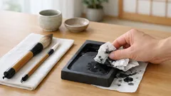 墨汁の捨て方はどうする 可燃ごみで片付ける基本と筆・硯のお手入れ方法