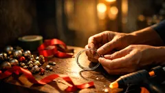 100均の子ども用ワイヤーハンガーで作るクリスマスリースの簡単3ステップ