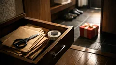 茶封筒でギフト袋を手作りする方法、切って貼るだけの簡単ラッピング