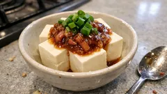 混ぜてのせるだけ:塩辛だれの冷奴で、居酒屋みたいな一品