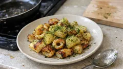 子どもがよく食べる、のり塩ちくわ&ポテト。レンジ下ごしらえでこんがり簡単