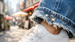 ジーンズの丈が長い問題、安全ピン2つで今っぽく解決する方法