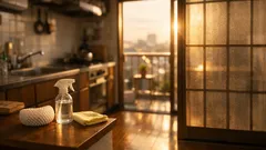 捨てる前に試してほしい果物ネットの掃除活用術、網戸とフローリングが一気にスッキリ