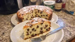 粉なしでしっとり。エアフライヤーで作るリコッタのチョコチップケーキ(材料5つ)