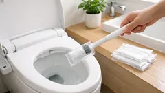 流せるトイレブラシの先端が濡れる問題はビニール袋1枚で解決