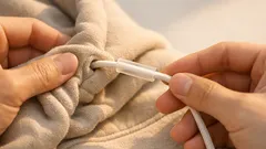 洗濯後にパーカーの紐が消えたときの直し方、ストローで簡単に通すコツ