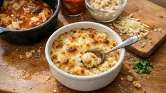 キムチ鍋の残りがごちそうに変わる：おからでとろ〜りグラタン風リメイク