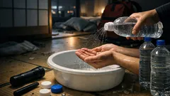 断水時の手洗いに役立つ ペットボトルキャップ簡易シャワーの作り方