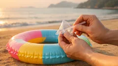 浮き輪をラクに膨らませる方法はこれ ストローとビニール袋で息切れを減らすコツ